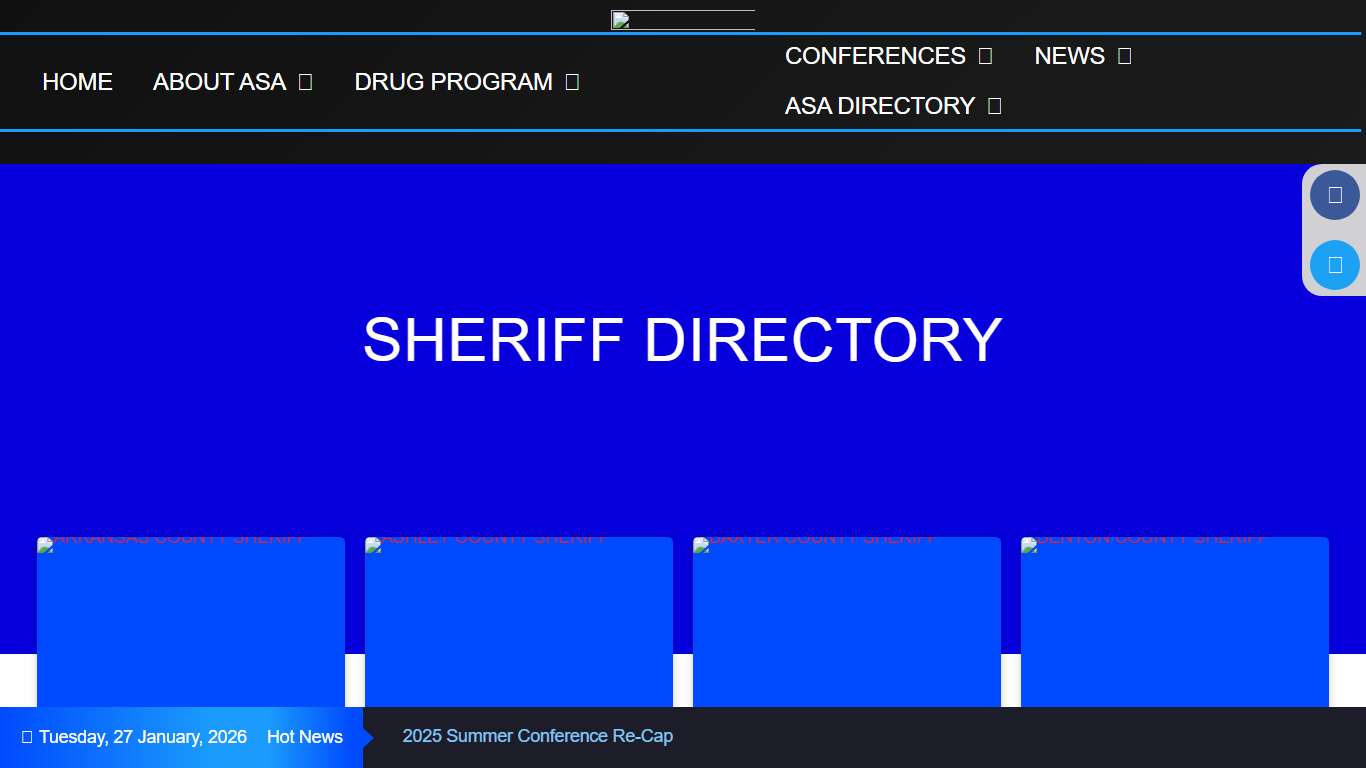 SHERIFF DIRECTORY – Arkansas Sheriff Association
